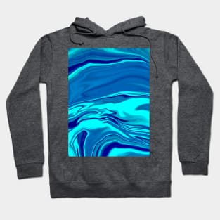 Shades of Blue Swirls Original Art Print Hoodie